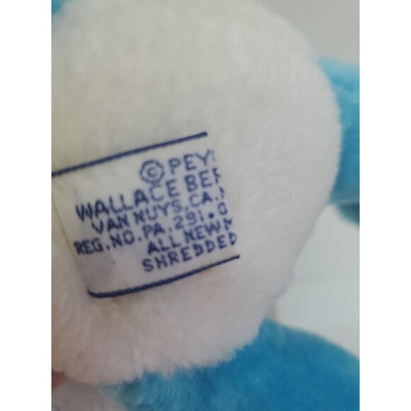 Vintage Smurfette Plush Smurf Character From 1981 10" Sitting Korea Peyo Wallace - Picture 6 of 12